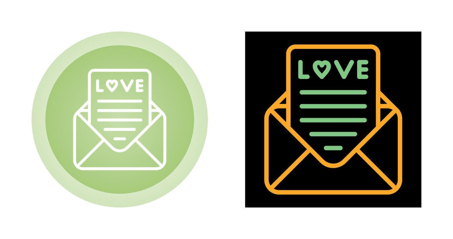 romantisch liefde brief vector icoon