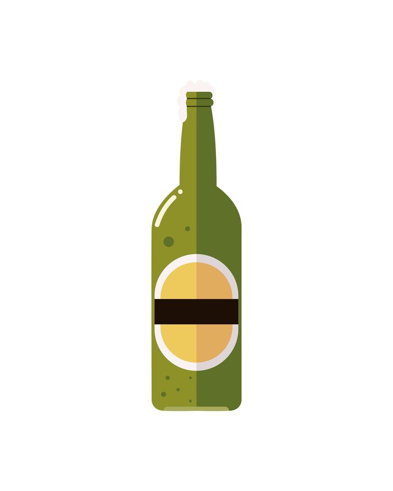 bierfles drinken drank alcohol pictogram geïsoleerd vector