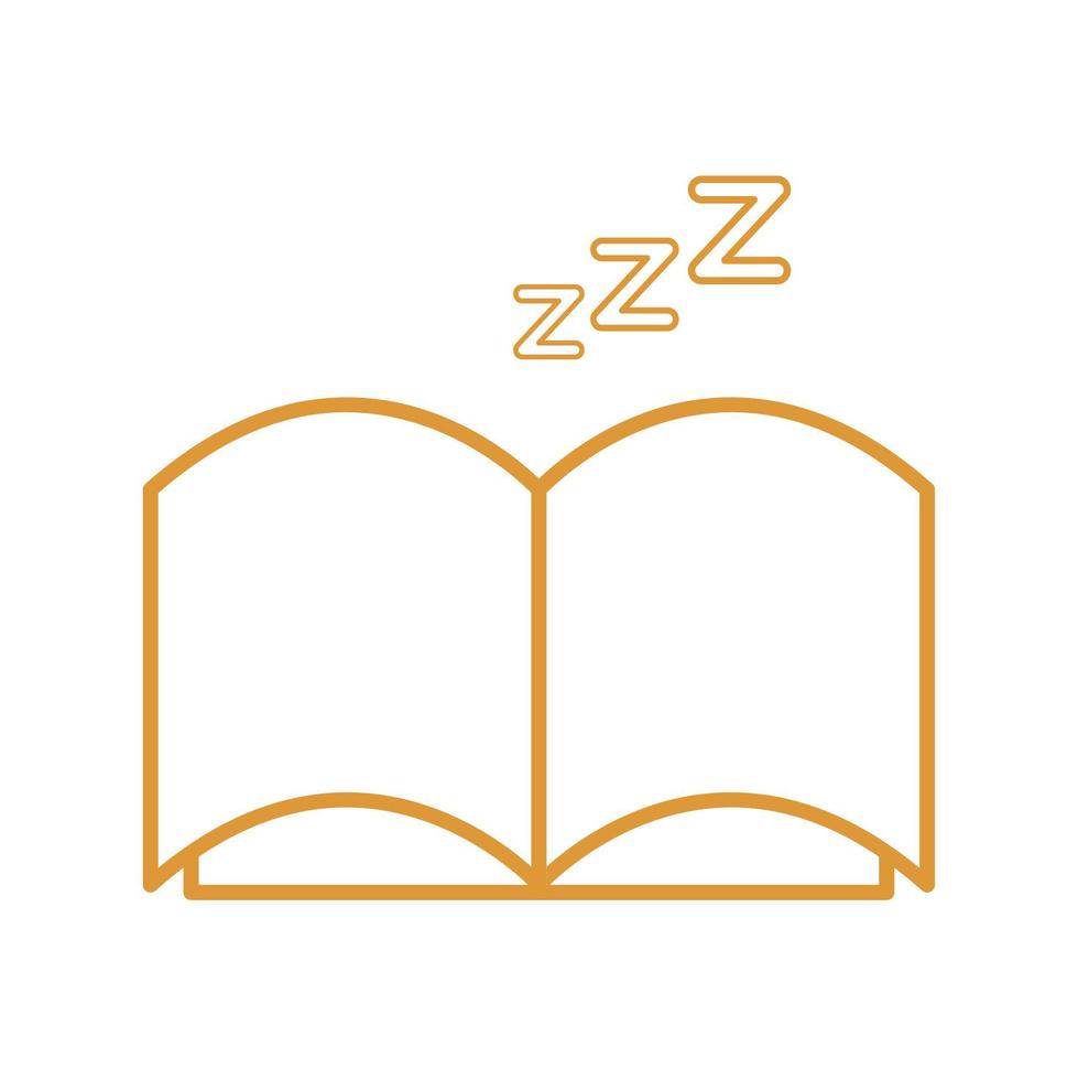 slapen boek lijn stijl icoon vector design