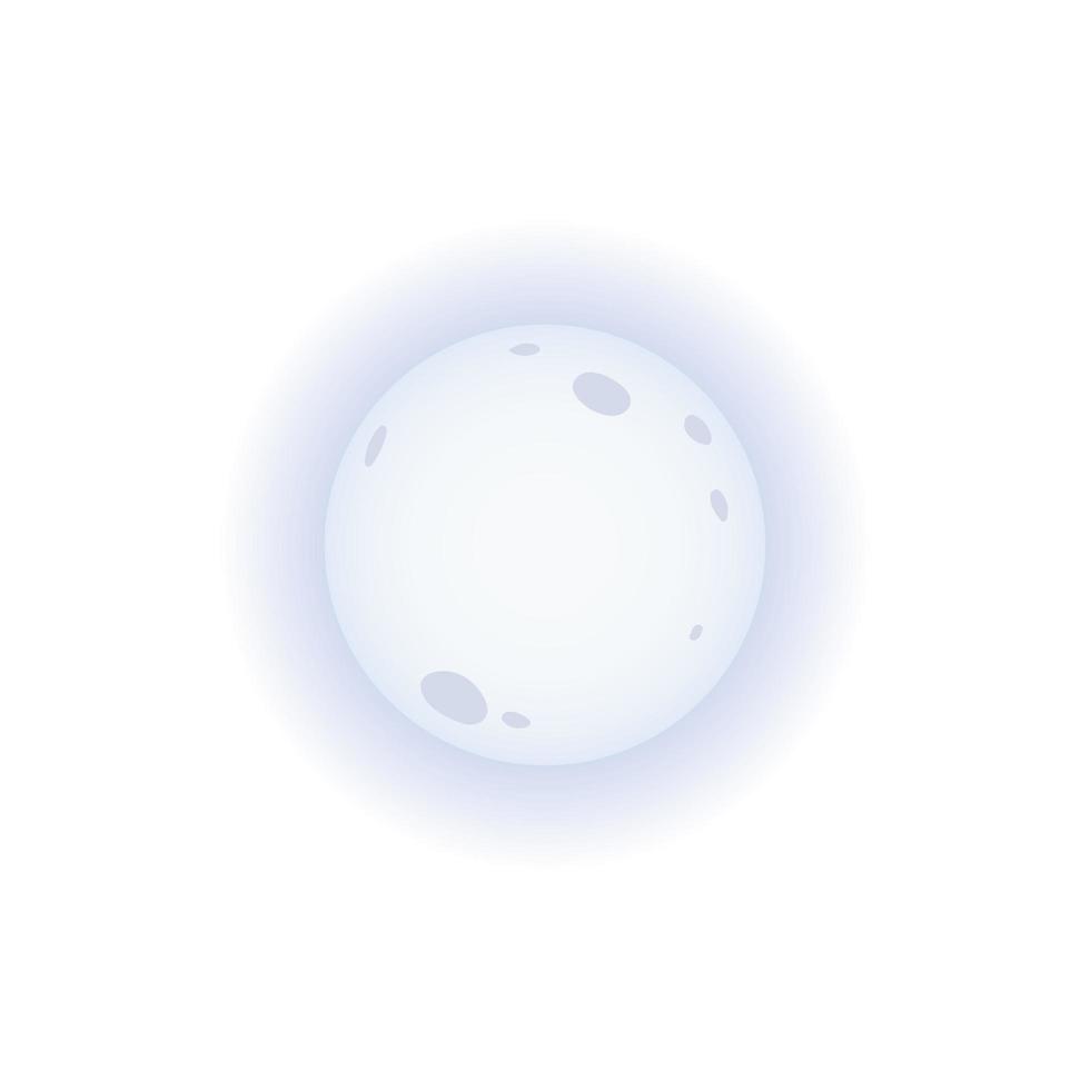 ruimte maan melkweg zonnestelsel cartoon pictogram witte achtergrond vector