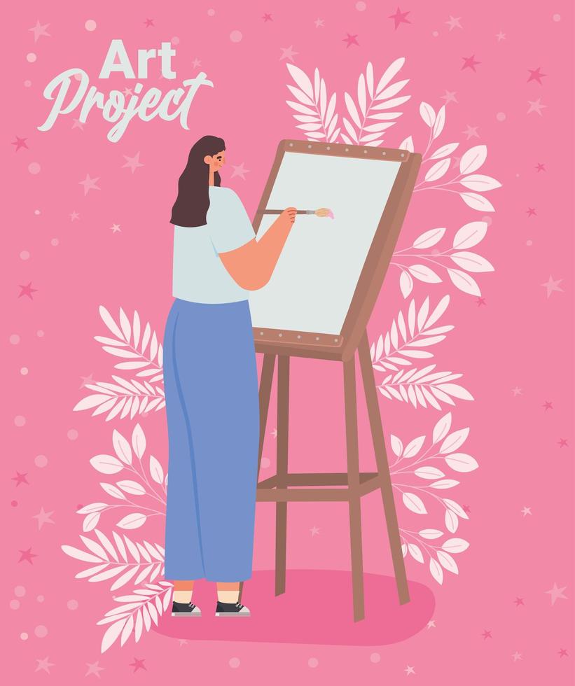 illustratie van kunstproject vector