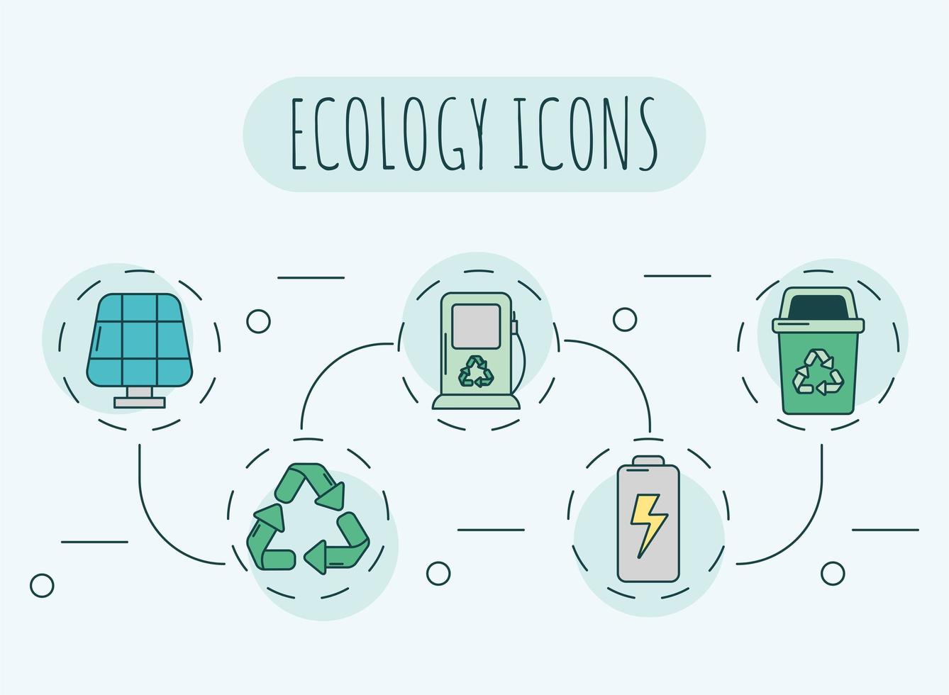 ecologie iconen ontwerp vector