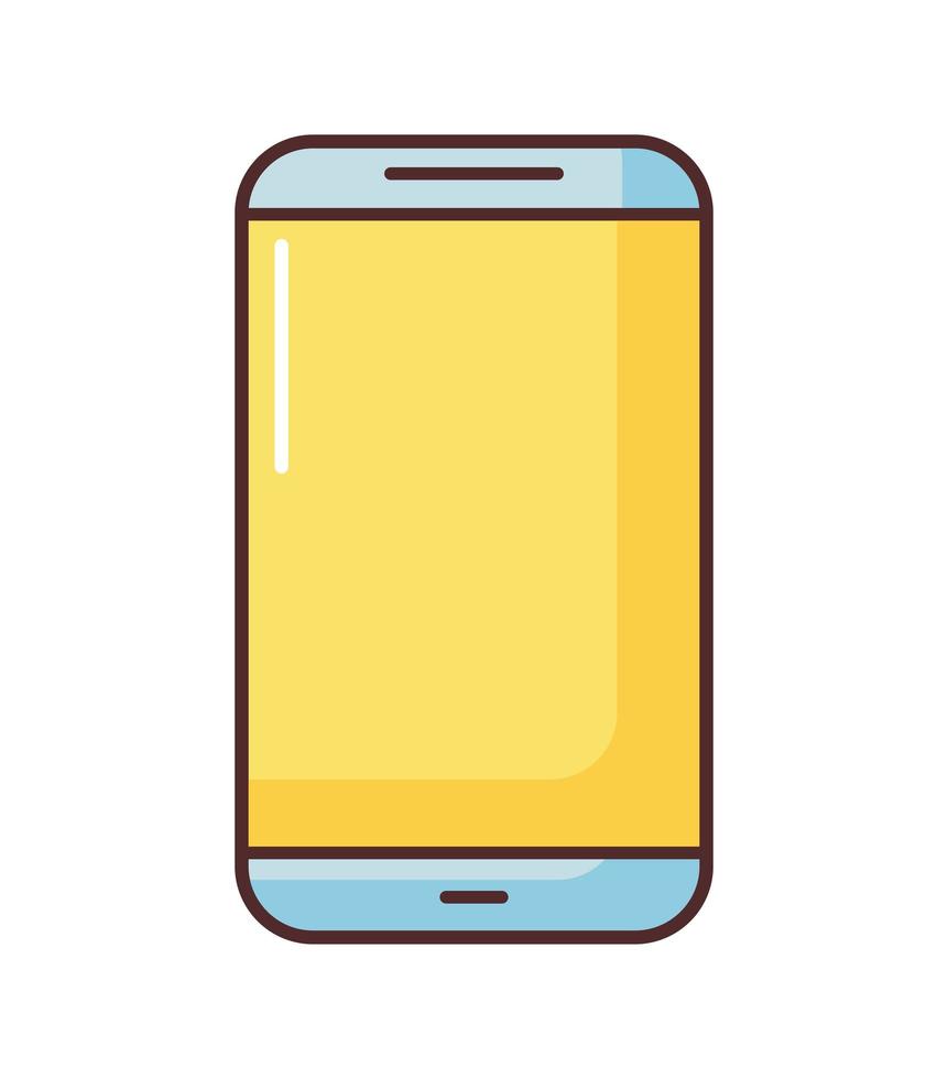 geel smartphonepictogram vector