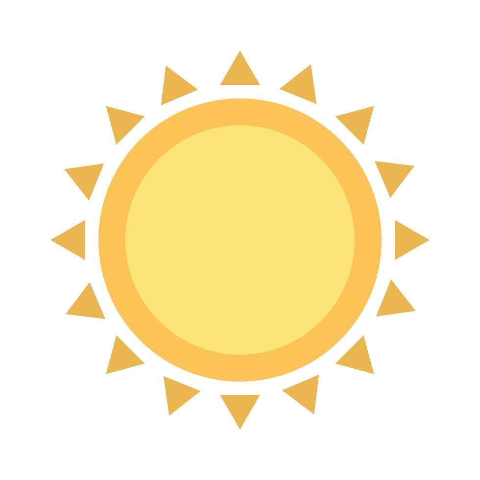zon vlakke stijl pictogram vector ontwerp