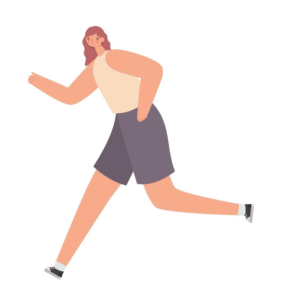 rennende vrouw illustratie vector
