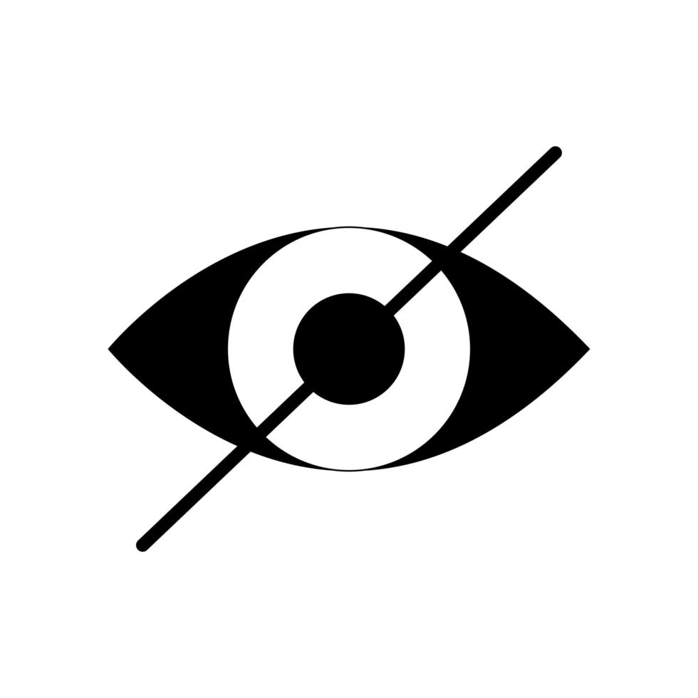 blind oog silhouet stijl icoon vector design