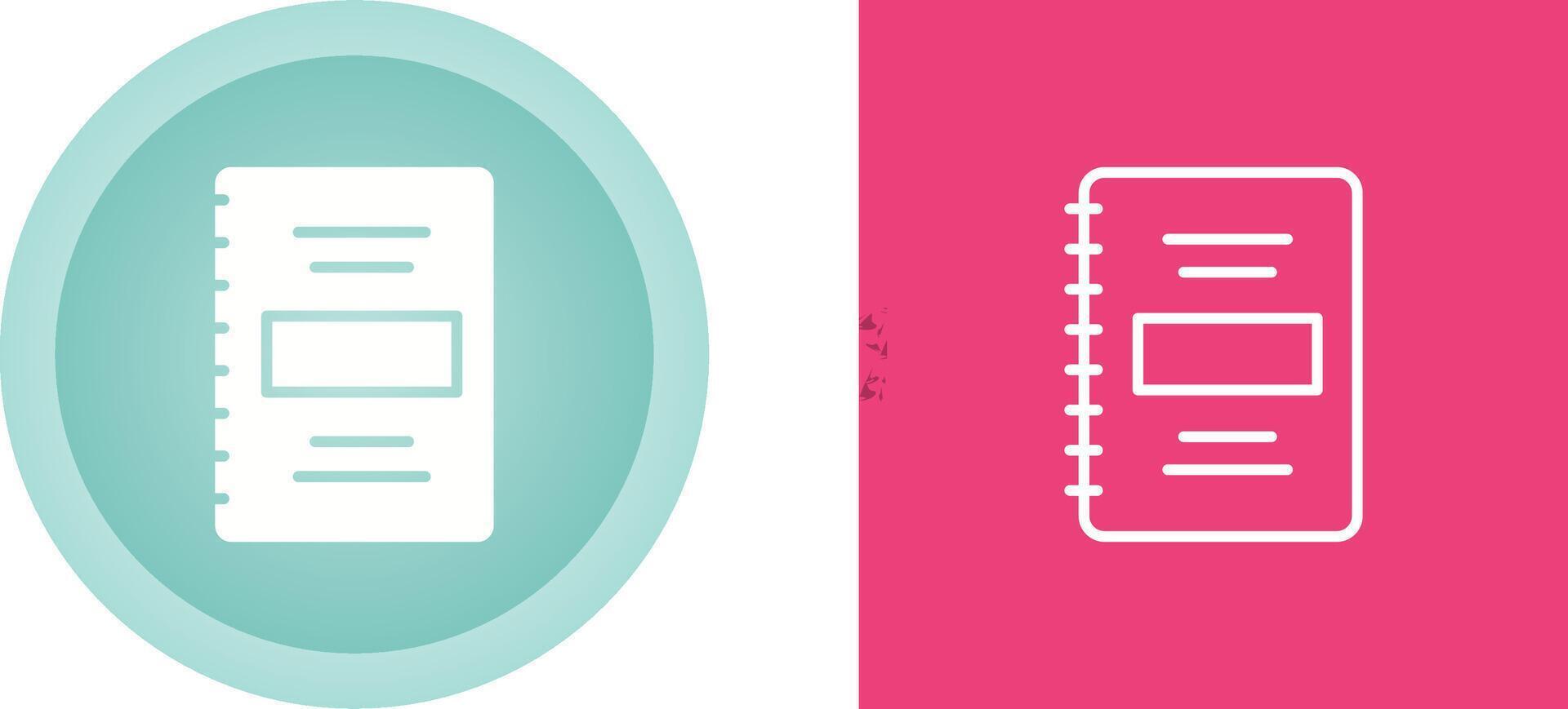 notebook vector pictogram