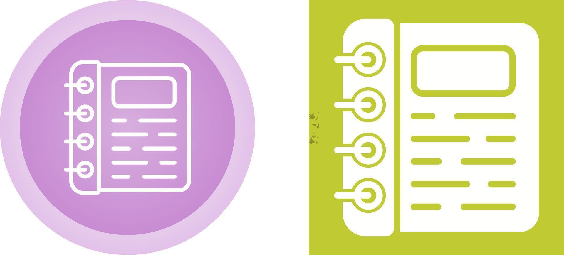 spiraal kladblok vector icoon