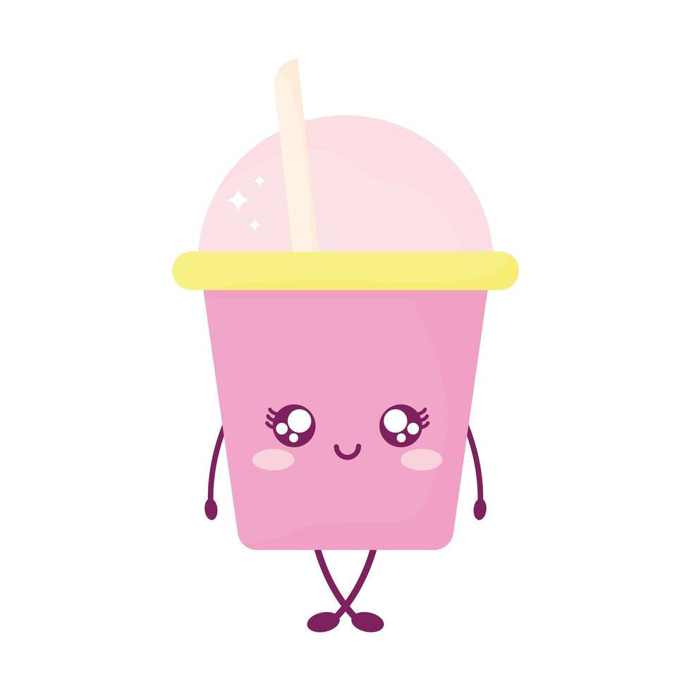 milkshake kawaii-voedselstijl vector