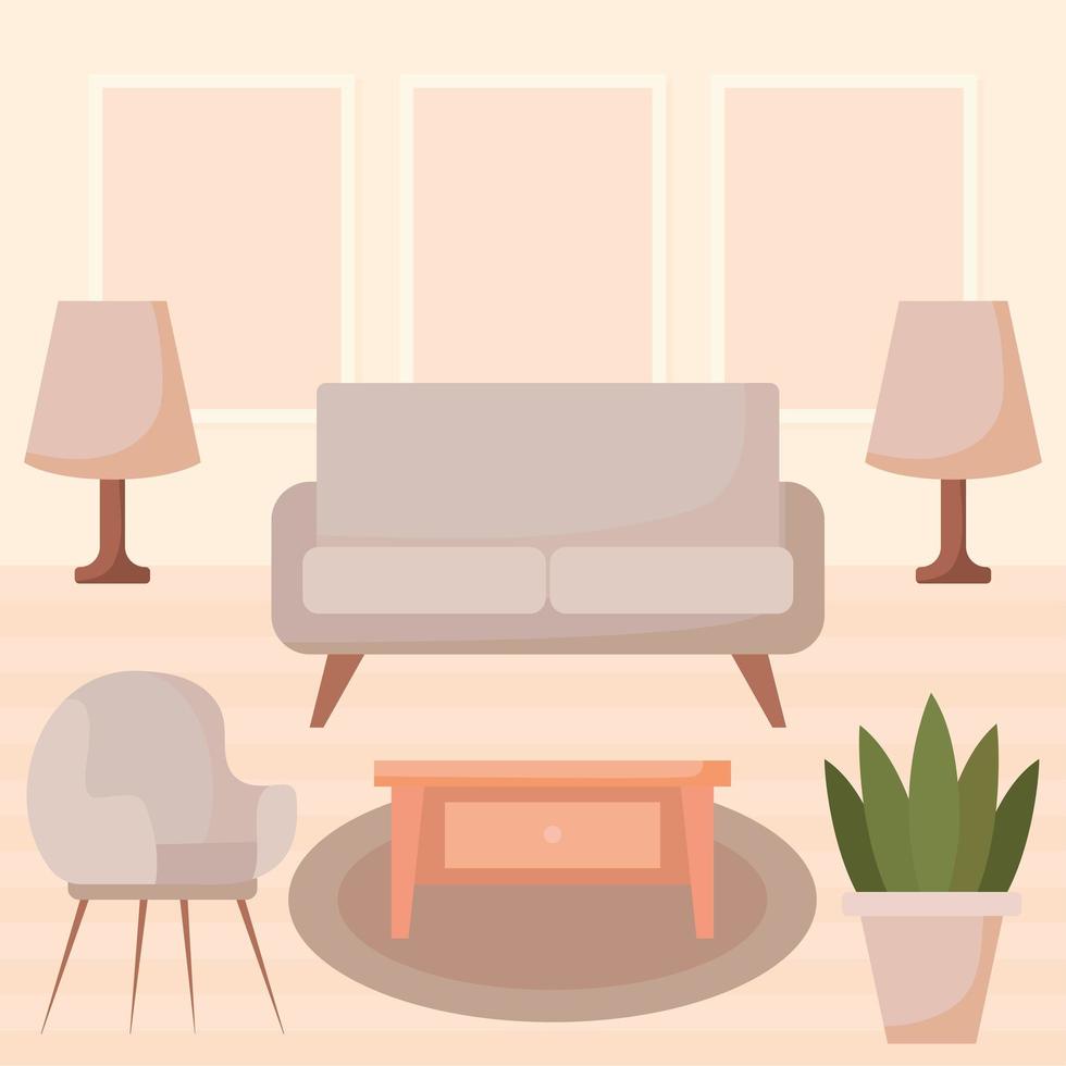 woonkamer illustratie vector