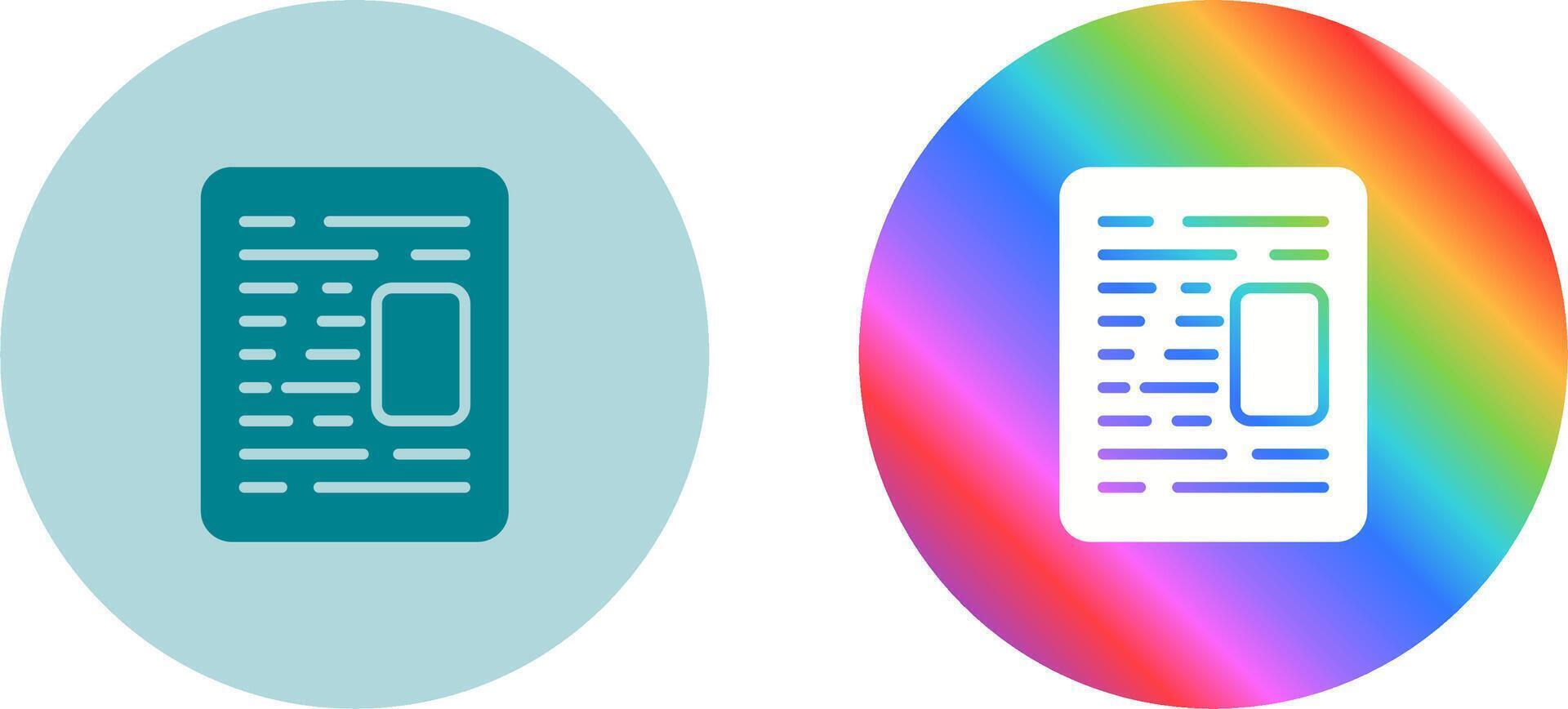 document Sjablonen vector icoon