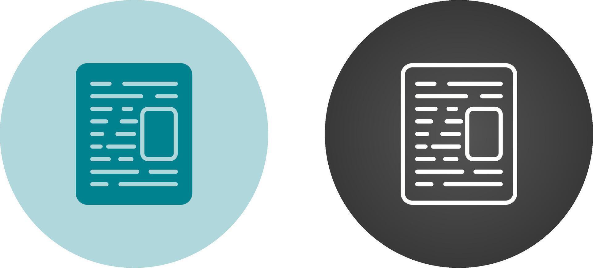 document Sjablonen vector icoon