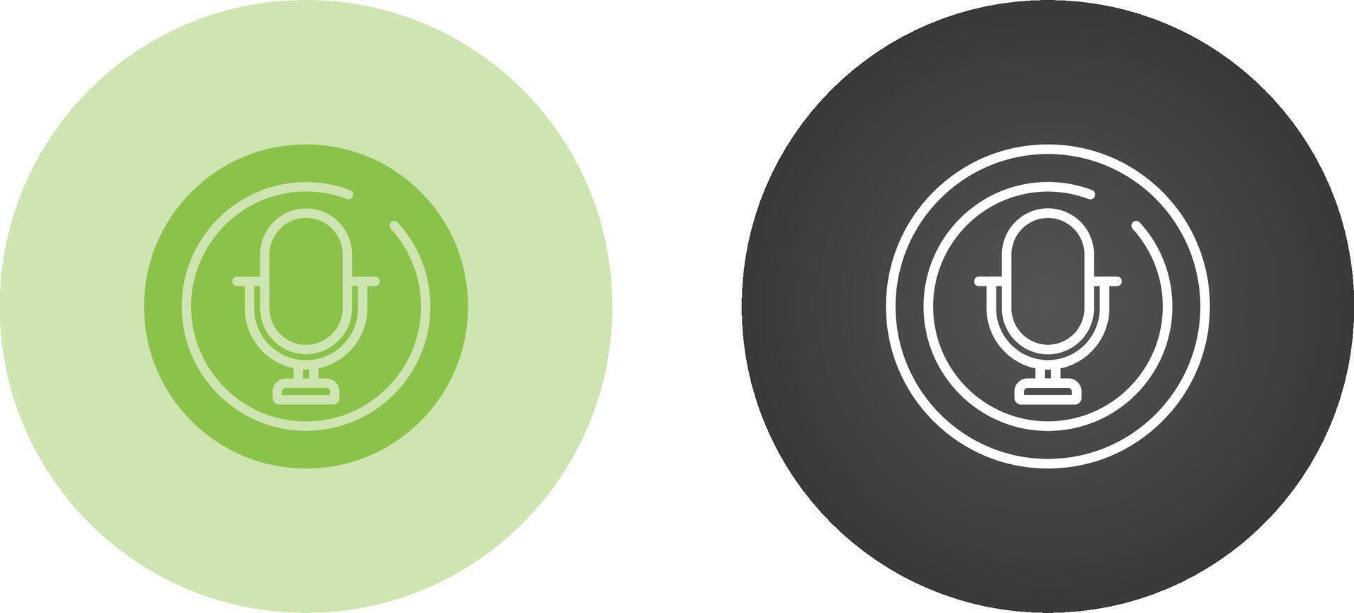 microfoon cirkel vector icoon