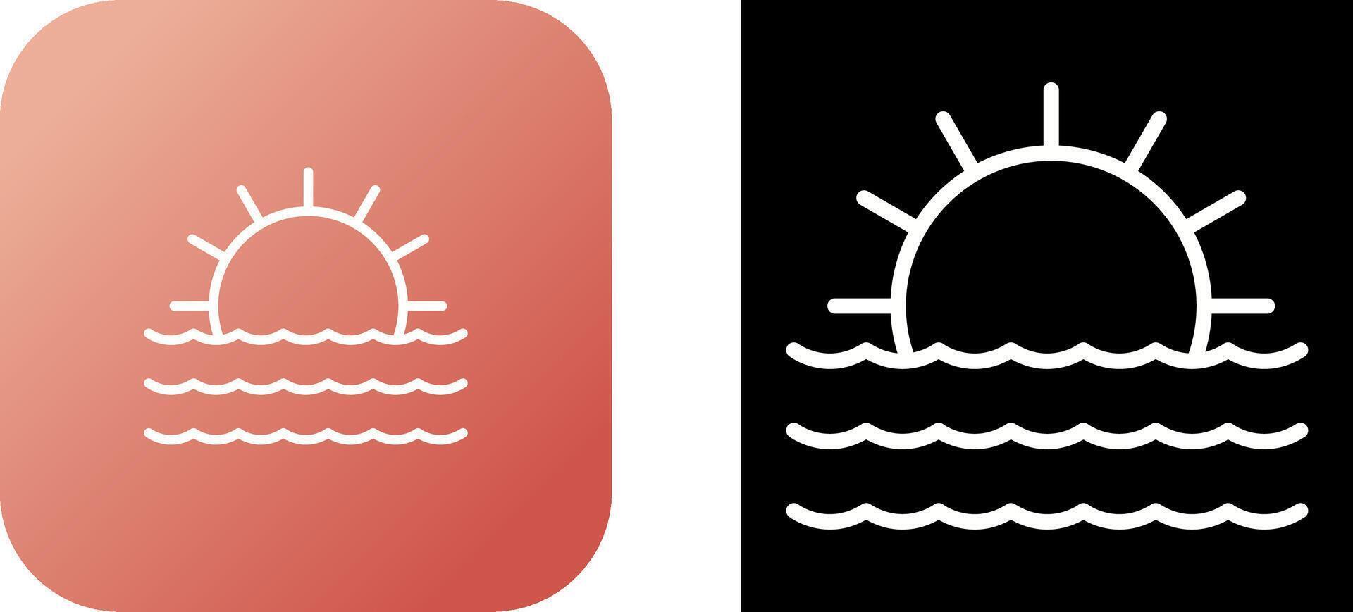 zonsondergang vector pictogram