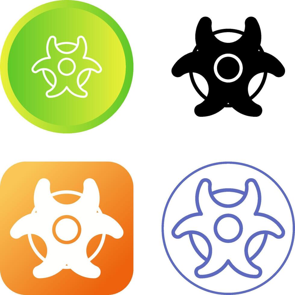 biohazard symbool vector icoon