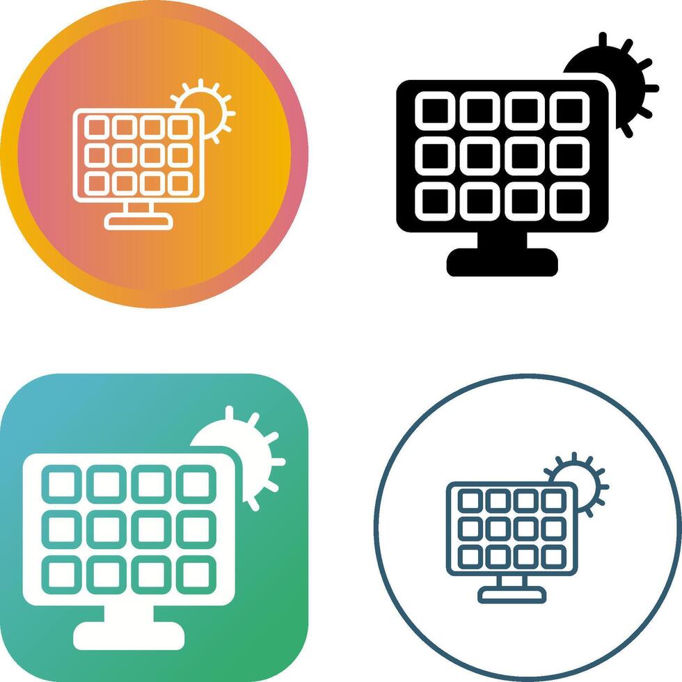 zonne- paneel oplader vector icoon