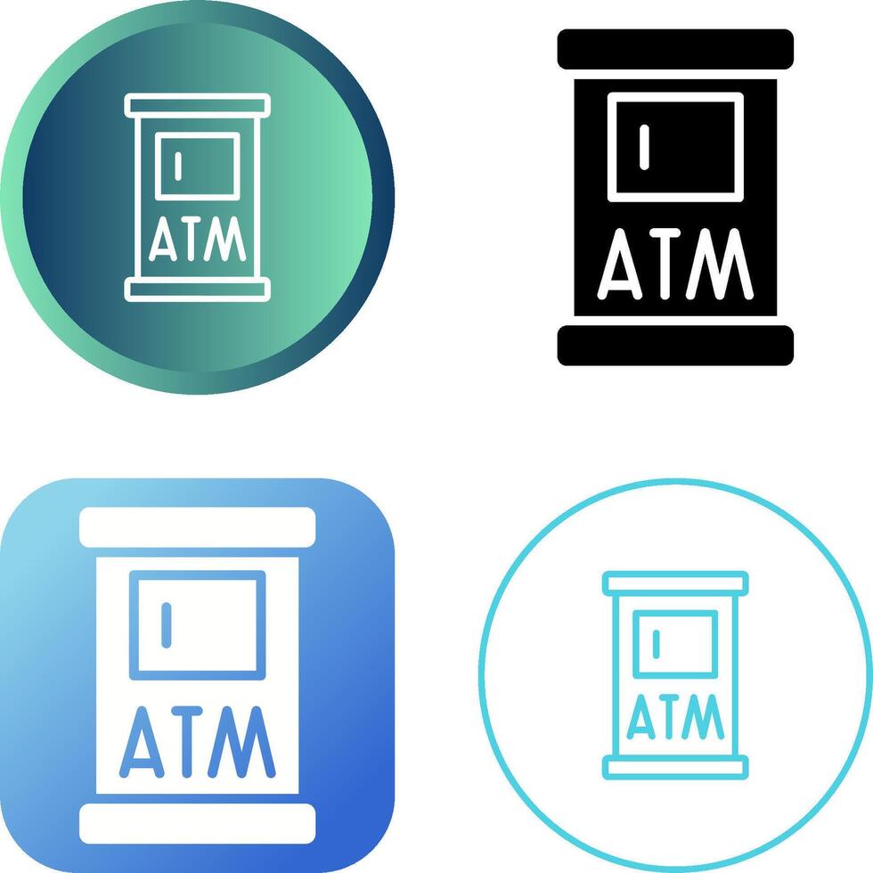 geldautomaat vector pictogram