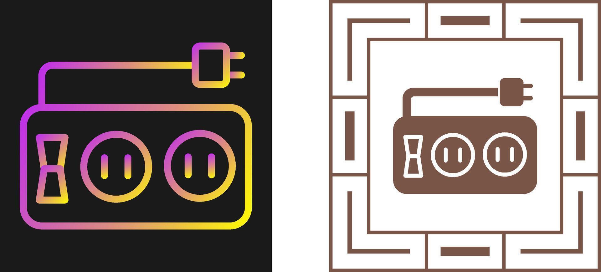 stekkerdoos vector pictogram