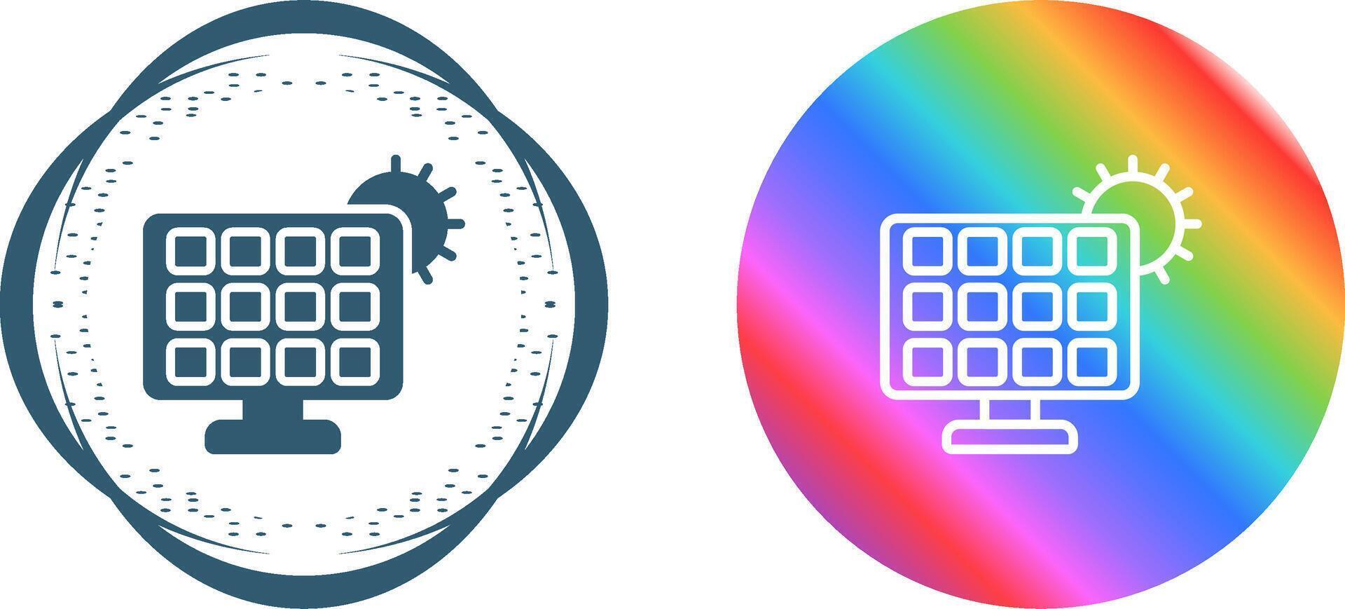 zonne- paneel oplader vector icoon
