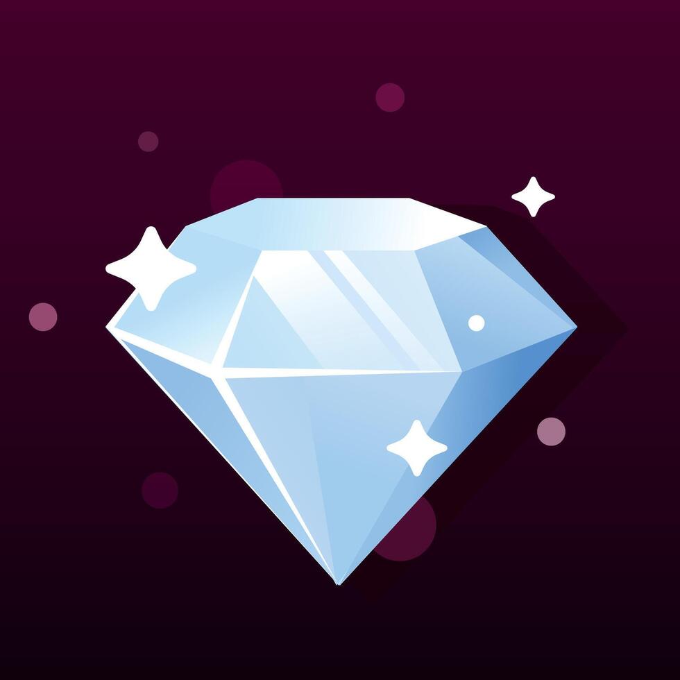 illustratie van een mooi schijnend diamant vector