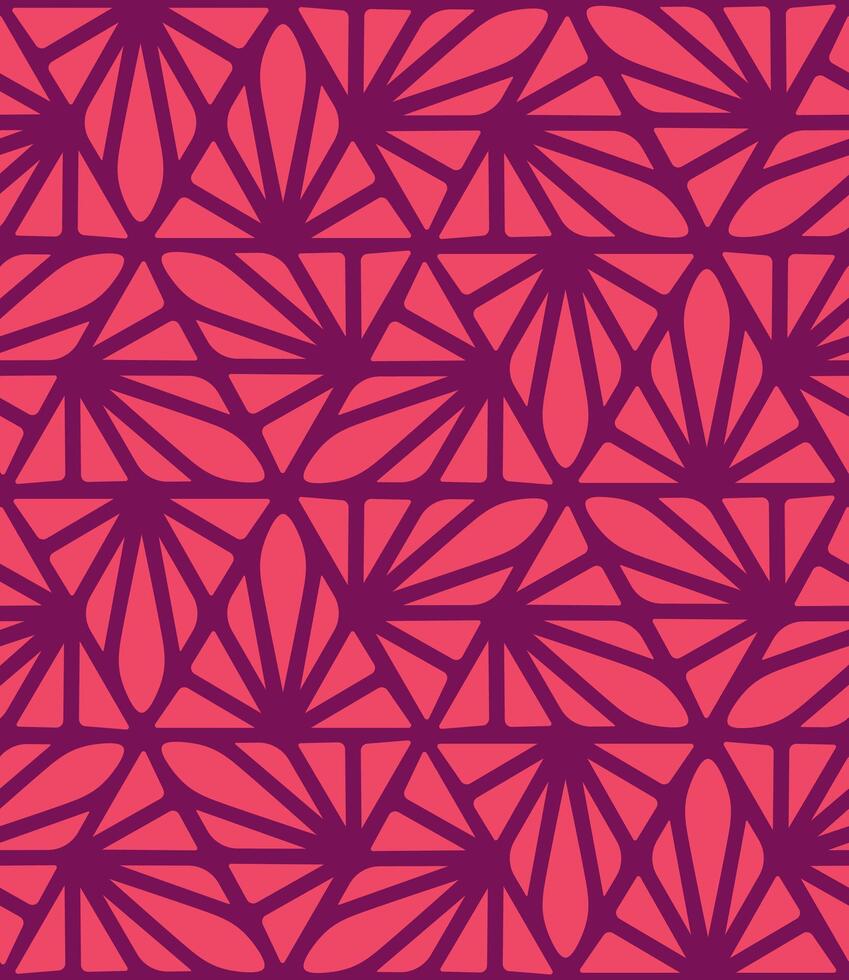 schattig naadloos rood patroon met veel van driehoeken vector