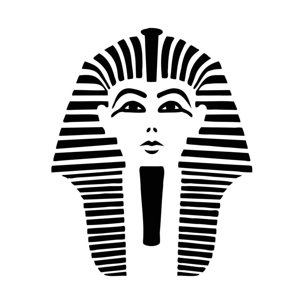 de beeld van de gezicht van de Farao van oude Egypte vector