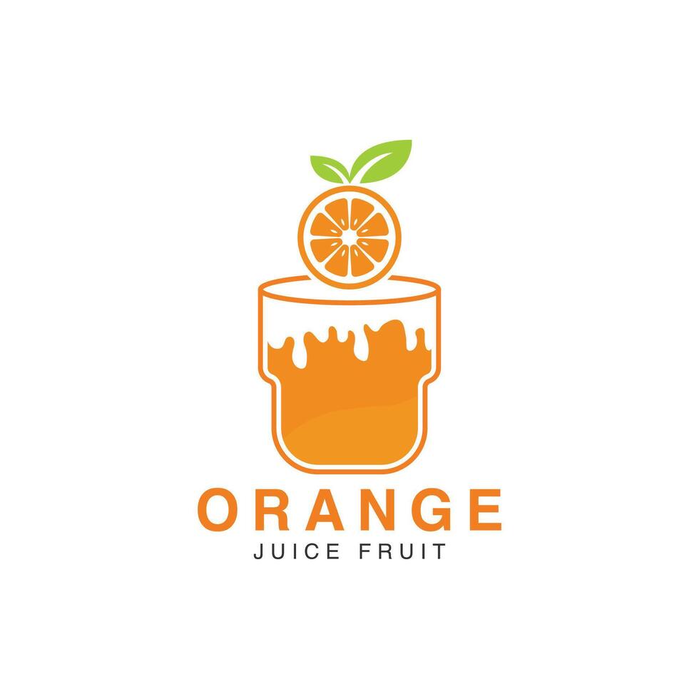 oranje sap logo. vers drinken icoon logo vector