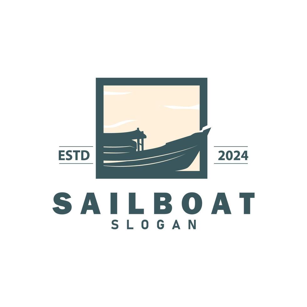 gemakkelijk sjabloon schip logo ontwerp vector marinier vervoer bedrijf silhouet reis schip