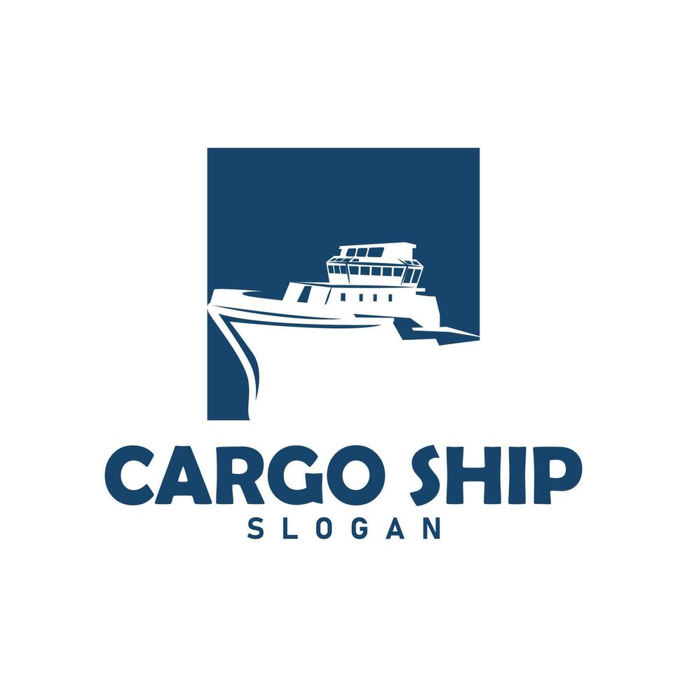 gemakkelijk sjabloon schip logo ontwerp vector marinier vervoer bedrijf silhouet reis schip