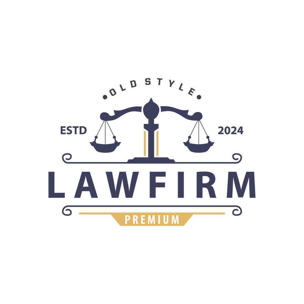 advocaat logo, wet rechtbank gemakkelijk ontwerp, wettelijk balans sjabloon illustratie vector