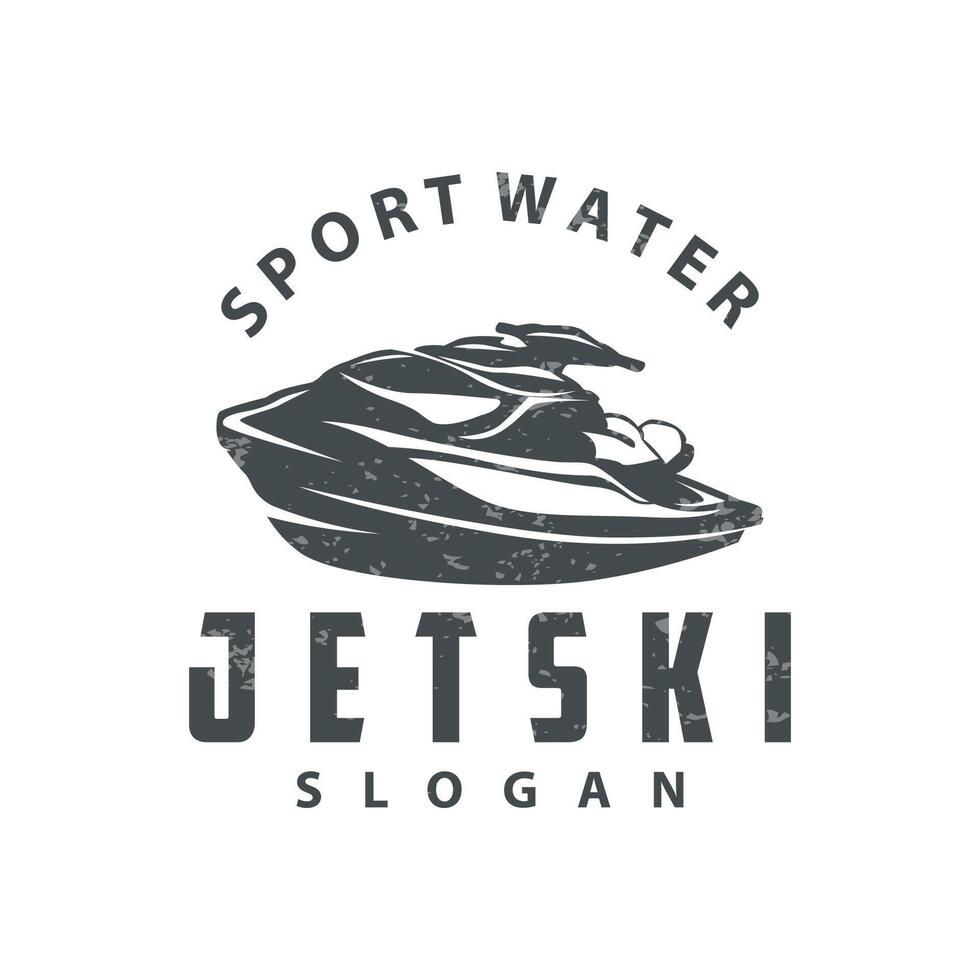 Jet ski logo marinier sport jetski merk logo insigne sjabloon extreem water racing vector bedrijf ontwerp