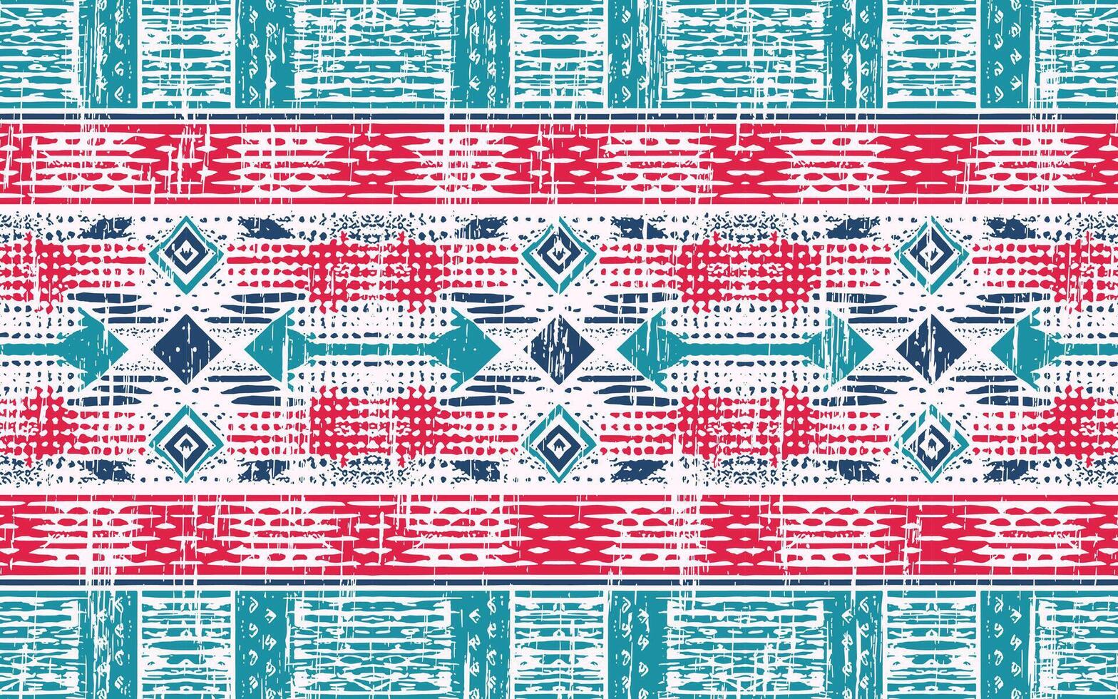 ikat meetkundig ornament met diamanten. ikkat. naadloos patroon. aztec stijl. tribal etnisch vector textuur. volk borduurwerk, Indisch, scandinavisch, zigeuner, Mexicaans, Afrikaanse tapijt, behang.