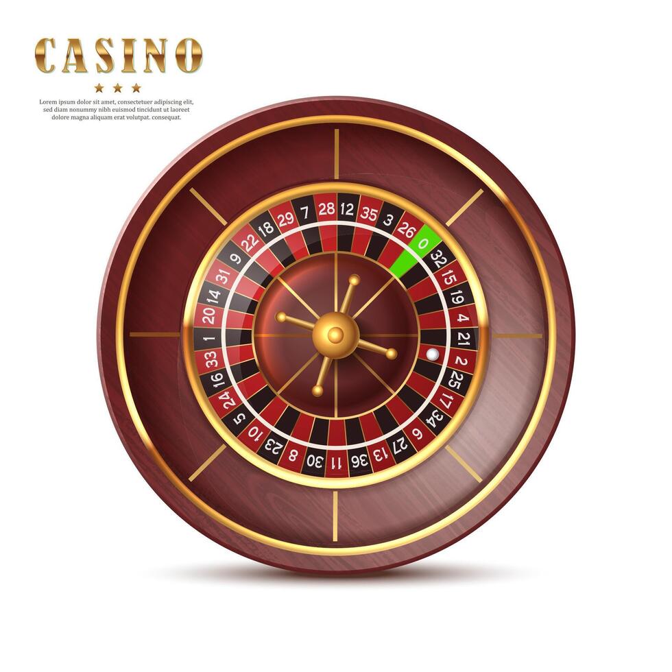 casino roulette. 3d realistisch vector icoon illustratie. geïsoleerd Aan wit achtergrond.