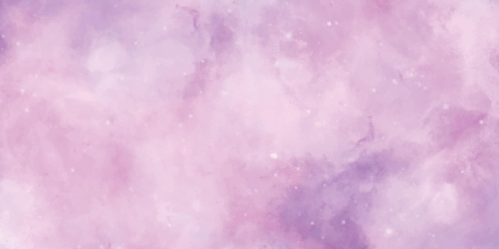 waterverf kleurrijk sterrenhemel ruimte heelal nevel achtergrond. abstract achtergrond met ruimte. roze Purper achtergrond. kleurrijk waterverf achtergrond. vector