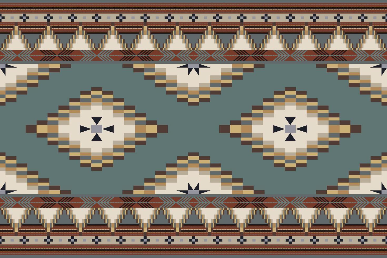 Navajo tribal vector naadloos patroon. inheems Amerikaans ornament. etnisch zuiden western decor stijl. boho meetkundig ornament. vector naadloos patroon. Mexicaans deken, tapijt. geweven tapijt illustratie.