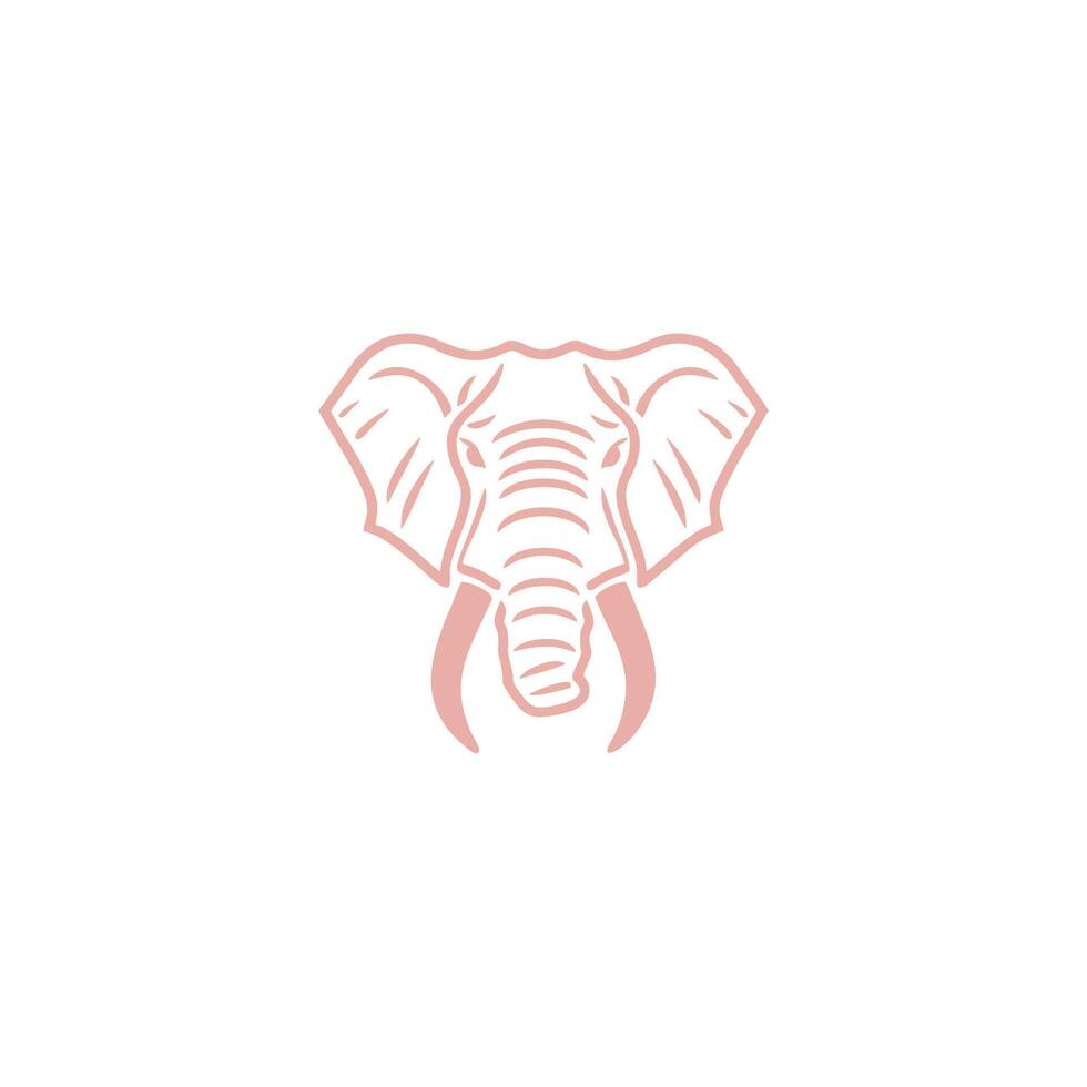 ai gegenereerd olifant logo stijl ontwerp vector illustratie van een olifant hoofd