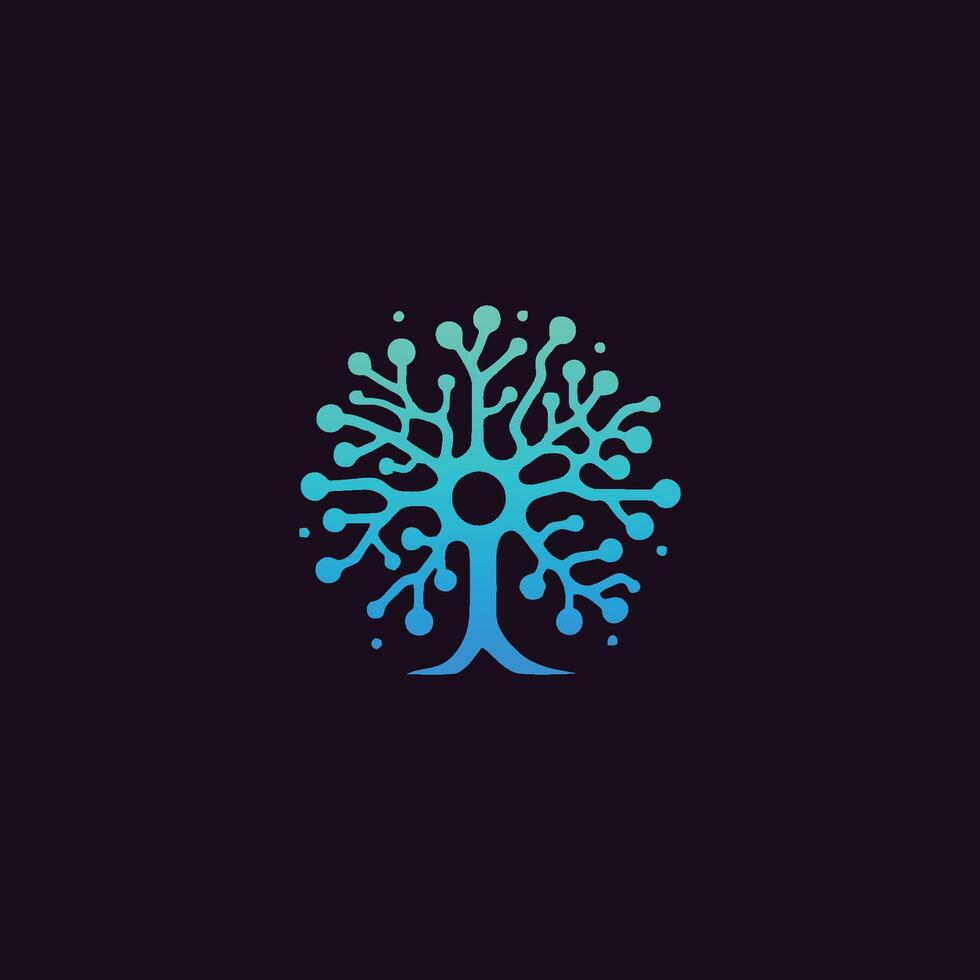 ai gegenereerd menselijk neuron logo ontwerp, symbool vector