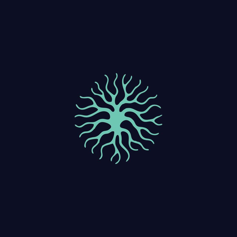 ai gegenereerd menselijk neuron logo ontwerp, symbool vector