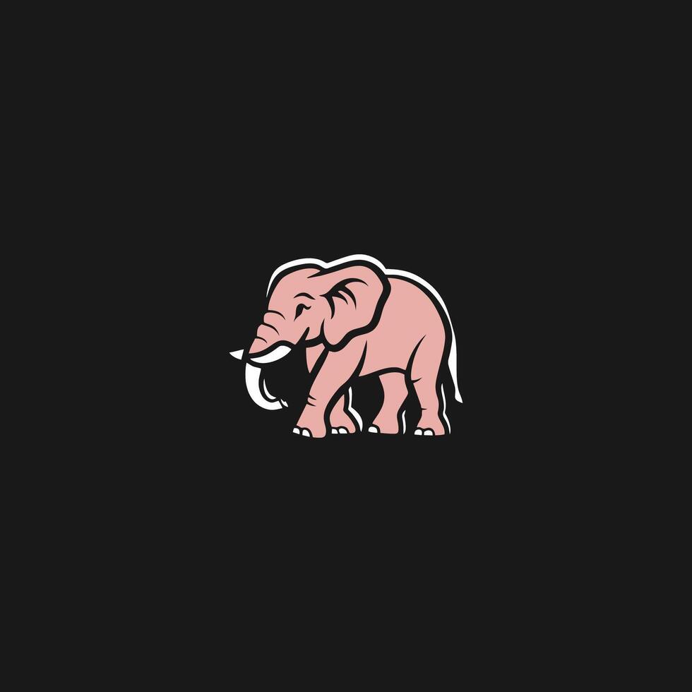 ai gegenereerd olifant logo stijl ontwerp vector illustratie van een olifant hoofd