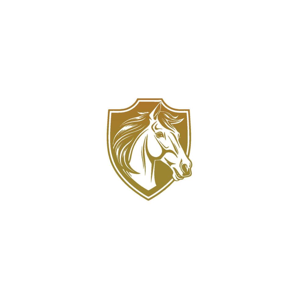 ai gegenereerd silhouet van een paard hoofd, logo ontwerp sjabloon, vector geïsoleerd