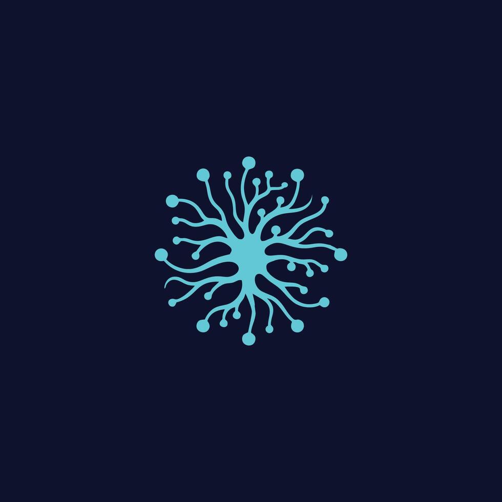 ai gegenereerd menselijk neuron logo ontwerp, symbool vector