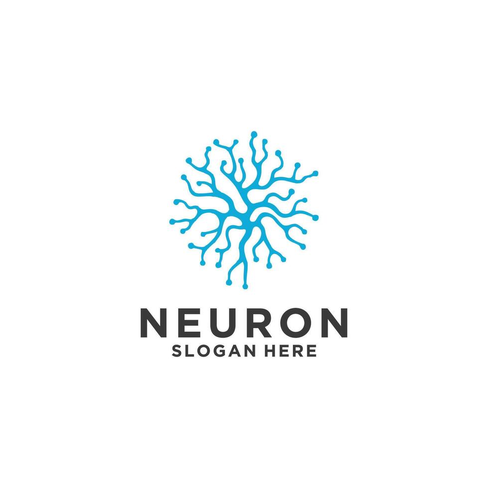 ai gegenereerd menselijk neuron logo ontwerp, symbool vector