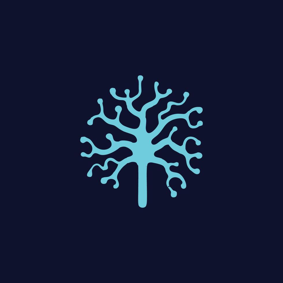 ai gegenereerd menselijk neuron logo ontwerp, symbool vector