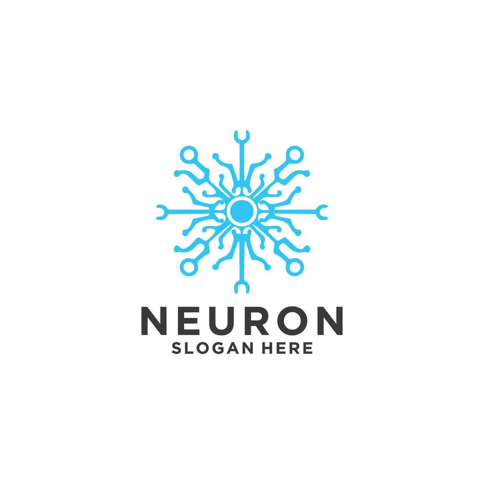 ai gegenereerd menselijk neuron logo ontwerp, symbool vector