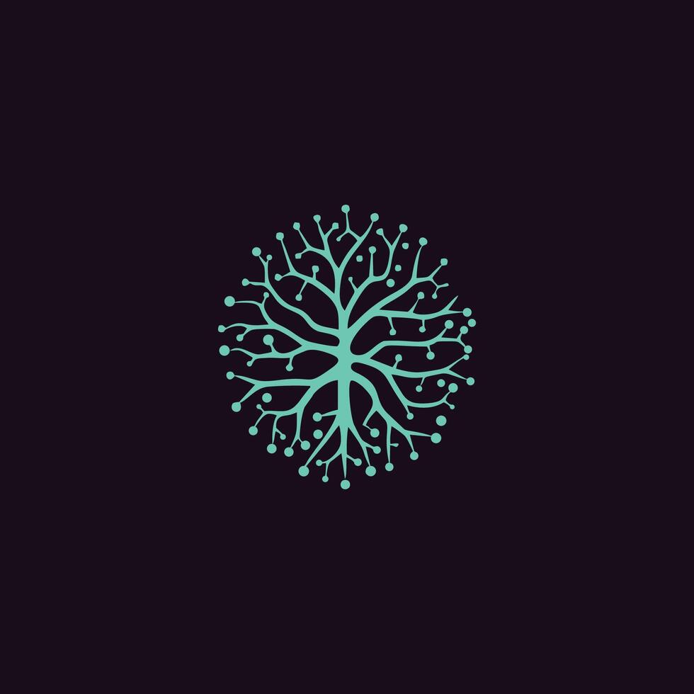 ai gegenereerd menselijk neuron logo ontwerp, symbool vector
