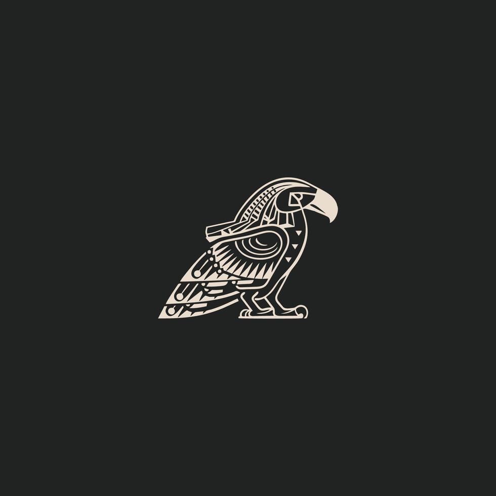 ai gegenereerd Egyptische god horus logo icoon ontwerp. elegant luxe vlak vector. vector