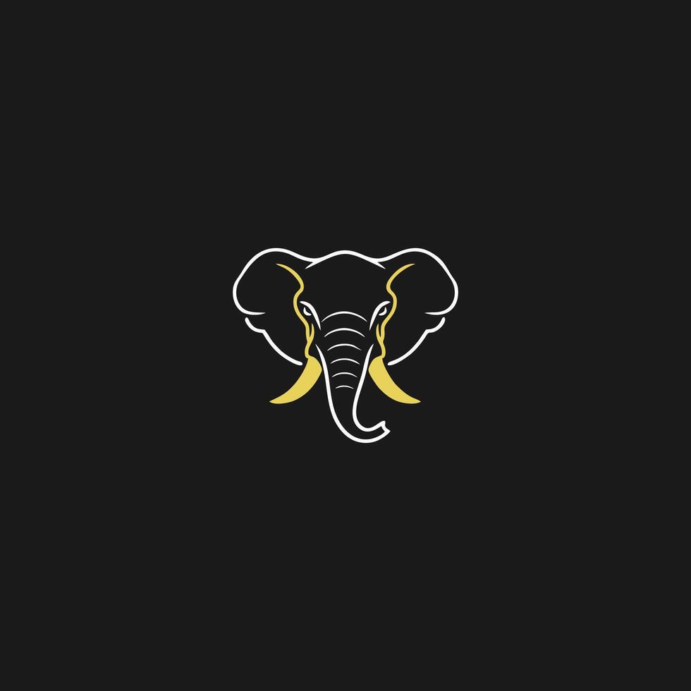 ai gegenereerd olifant logo stijl ontwerp vector illustratie van een olifant hoofd