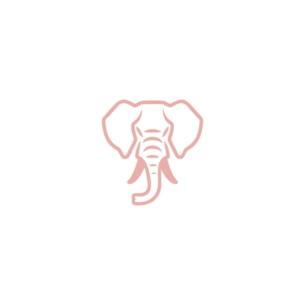 ai gegenereerd olifant logo stijl ontwerp vector illustratie van een olifant hoofd