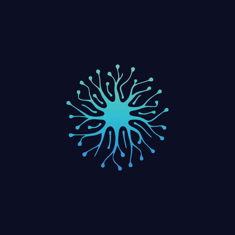 ai gegenereerd menselijk neuron logo ontwerp, symbool vector