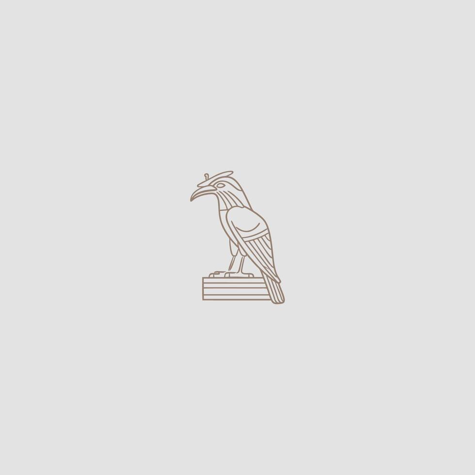 ai gegenereerd Egyptische god horus logo icoon ontwerp. elegant luxe vlak vector. vector